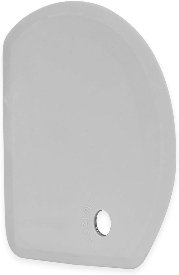 Lazymi Flexible Silicone Dough Scraper Cutter, Large (15.2×10.9CM) Multipurpose...
