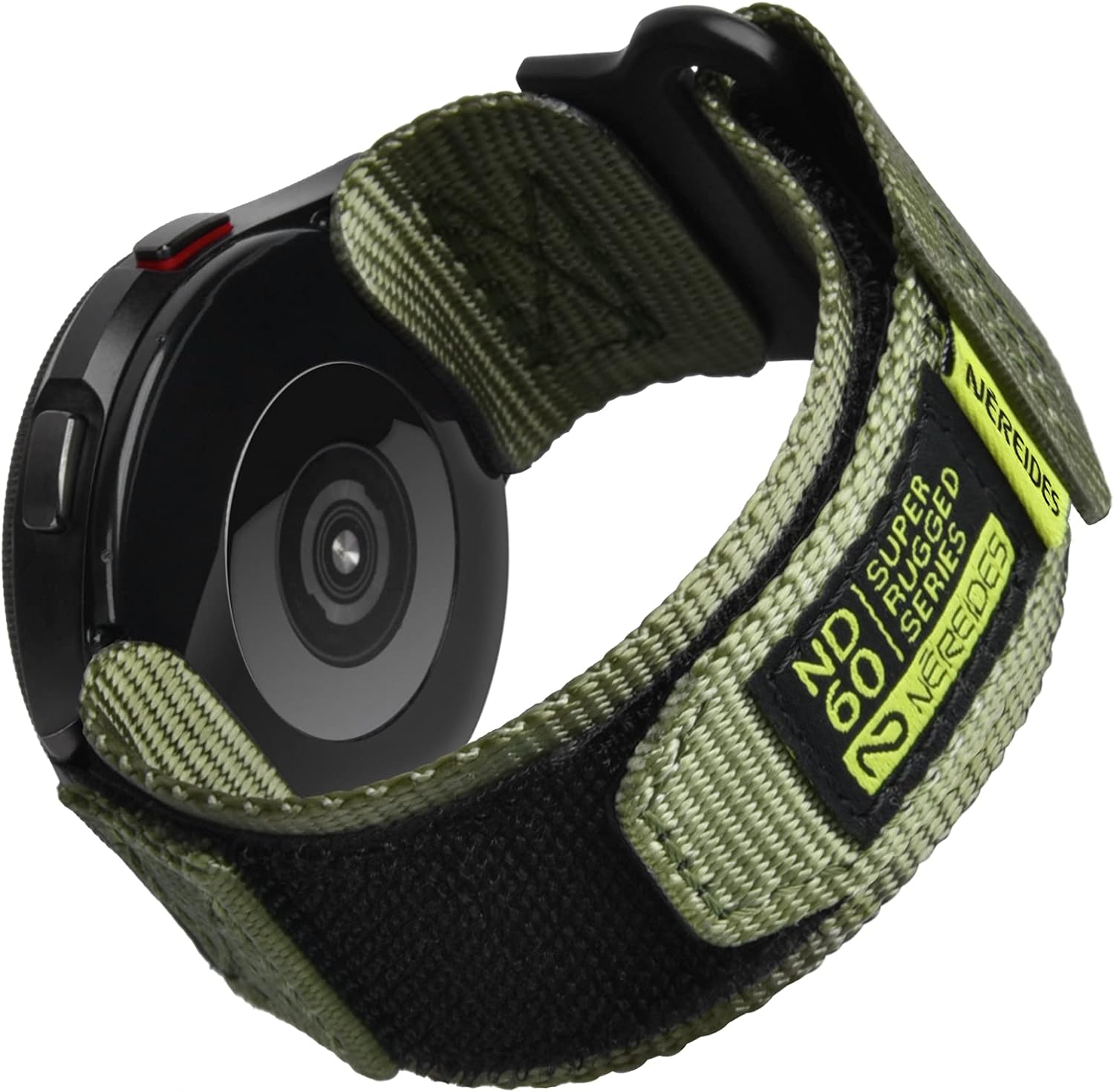 Nereides Strap for Galaxy Watch 4/5/6/7 Strap, 20MM Nylon Band, Hook & Loop for...