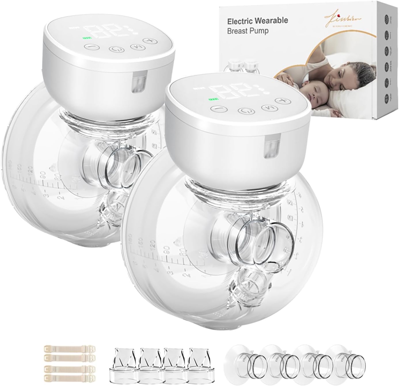 Breast Pump Electric, Hands Free Breast Pumps Wearable Portable, 3 Modes 9 Level...