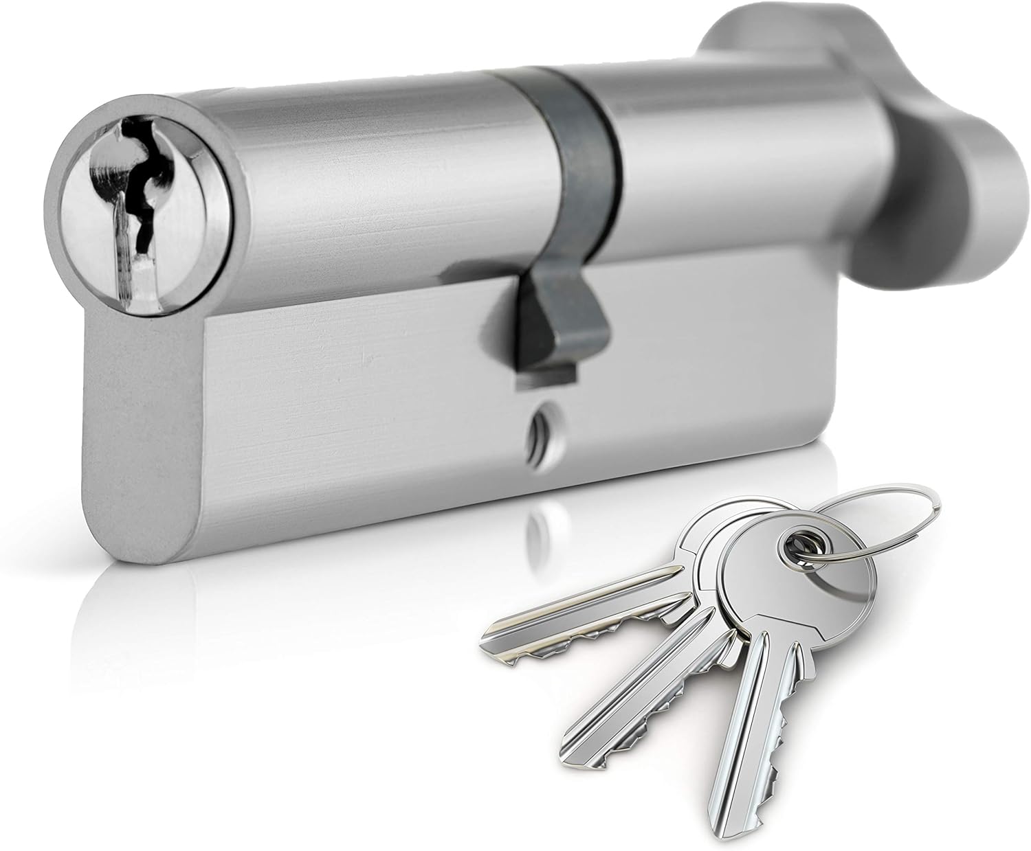 XFORT® Chrome 45T/50 Thumb Turn Euro Cylinder Lock, Special Euro Door Barrel Loc...