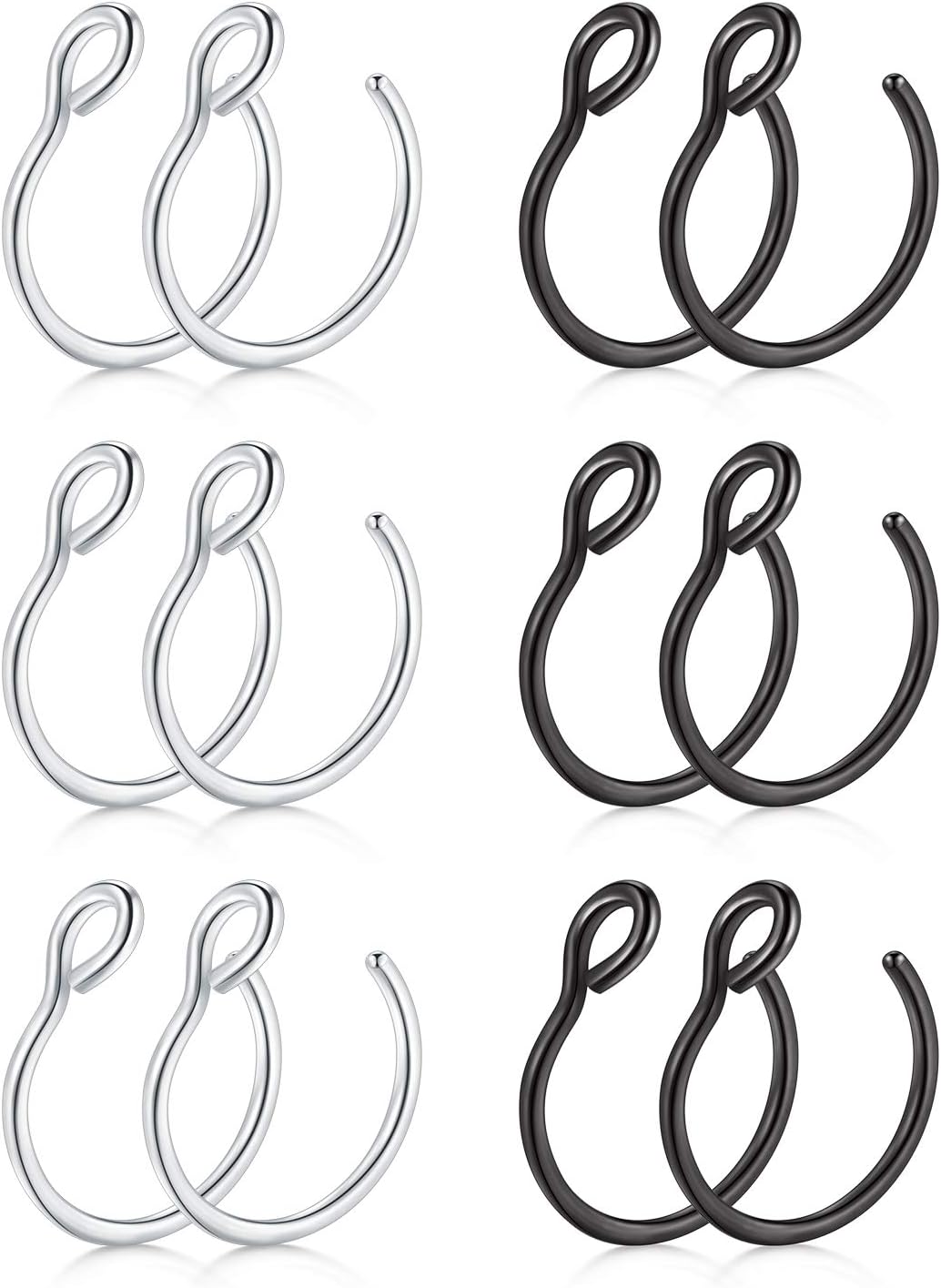 Rajnard Fake Nose Ring Fake Nose Piercing Fake Nose Stud Surgical Steel Fake Hel...