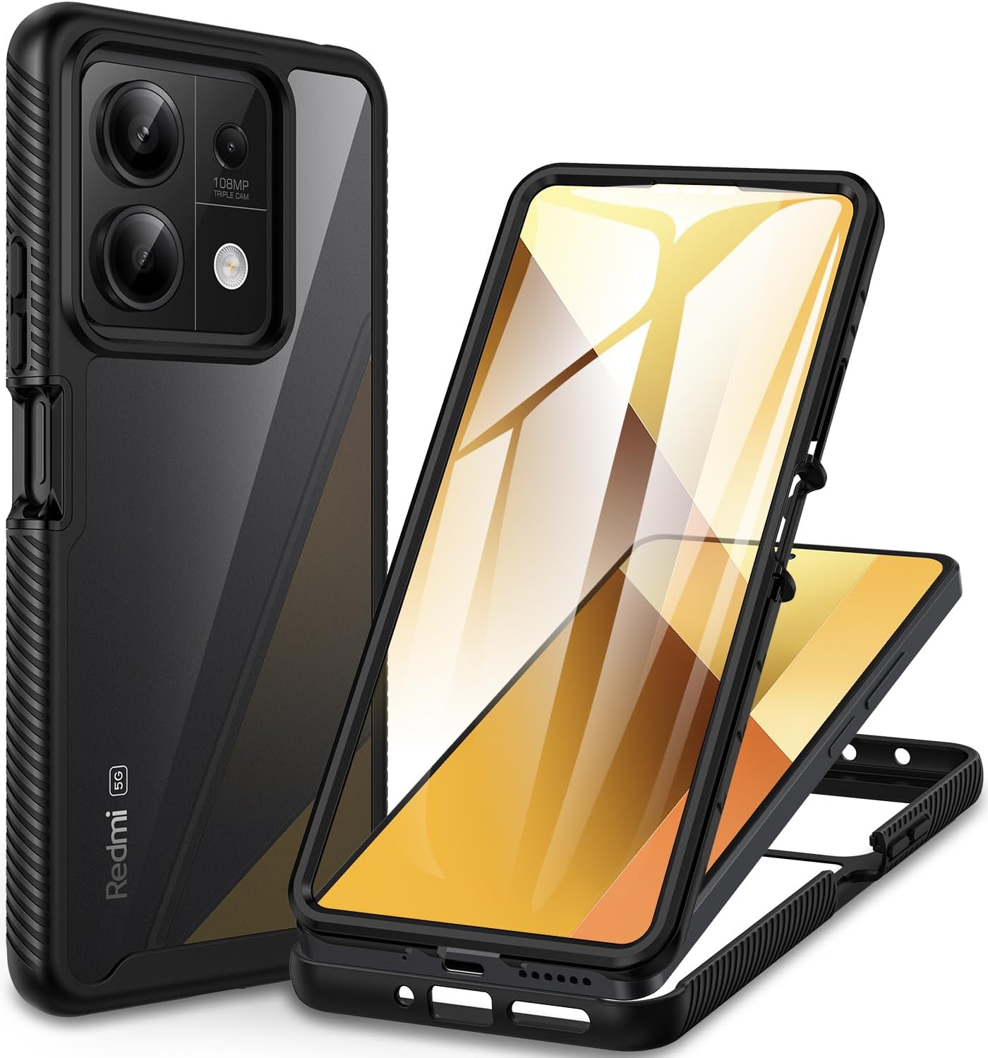 CENHUFO for Xiaomi Redmi Note 13 5G Case Built-in Screen Protector, 360° Full Bo...