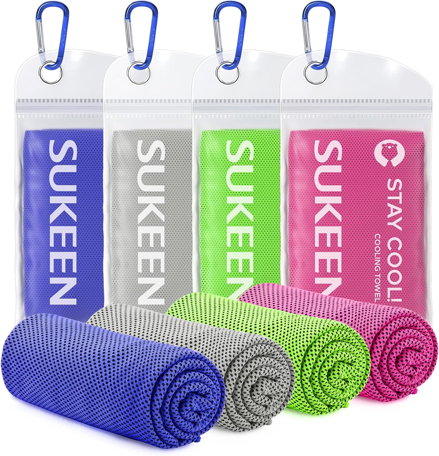 Sukeen Cooling Towel, Cooling Towels 4 pack, Stay Cool Ice Towel, Cooling Towels...
