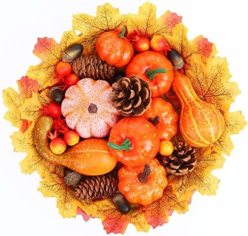 Decorations Set, YANGTE 108Pcs Autumn Decorations, Special Artificial Pumpkins a...