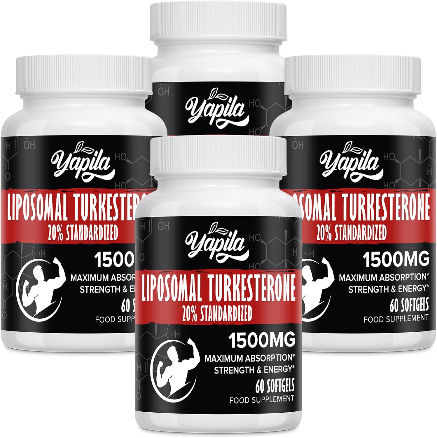 Liposomal Turkesterone Supplement - 1500mg Ajuga Turkestanica Extract, Standardi...