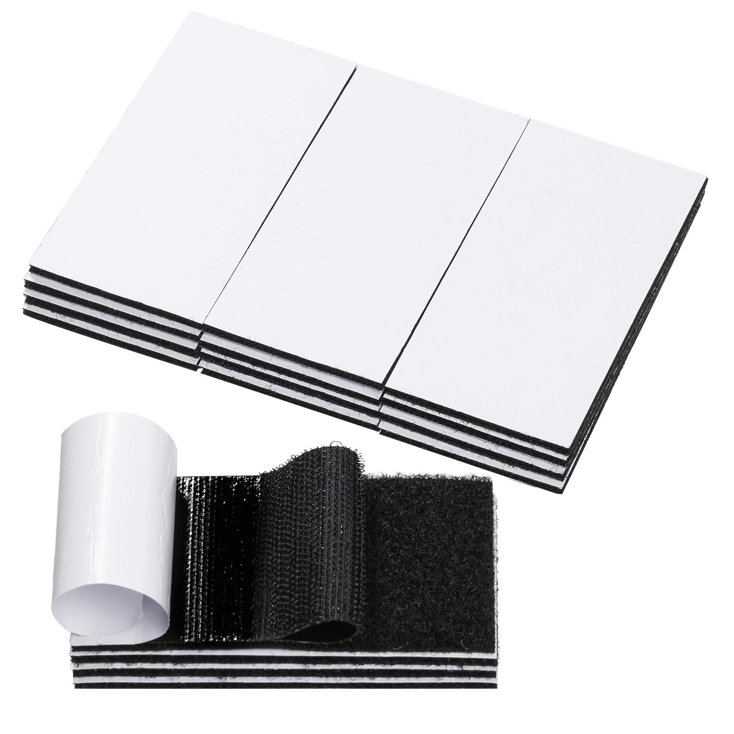 BRAVESHINE 12 Pack Industrial Strength Hook and Loop Strip Tape,Heavy Duty Stick...