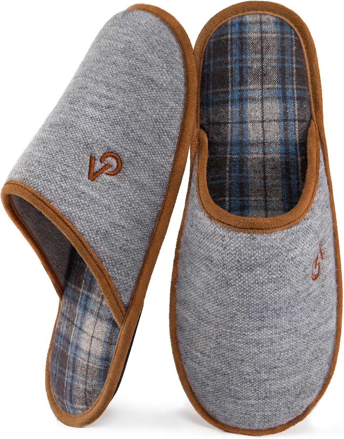 VeraCosy Men's Knitted Scottish Breathable Classic Memory Foam Slippers 10/11 UK...