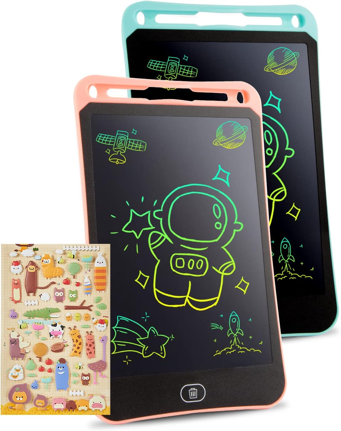 [2 Pack] Genialba 8.5 inch LCD Writing Tablet Colorful Screen Drawing Board Todd...