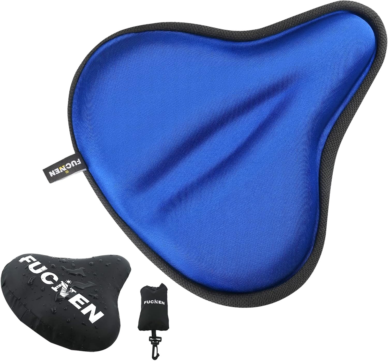 FUCNEN Exercise Bike Seat Cover Padded Bike Gel Seat Cover For Women/Man Large B...