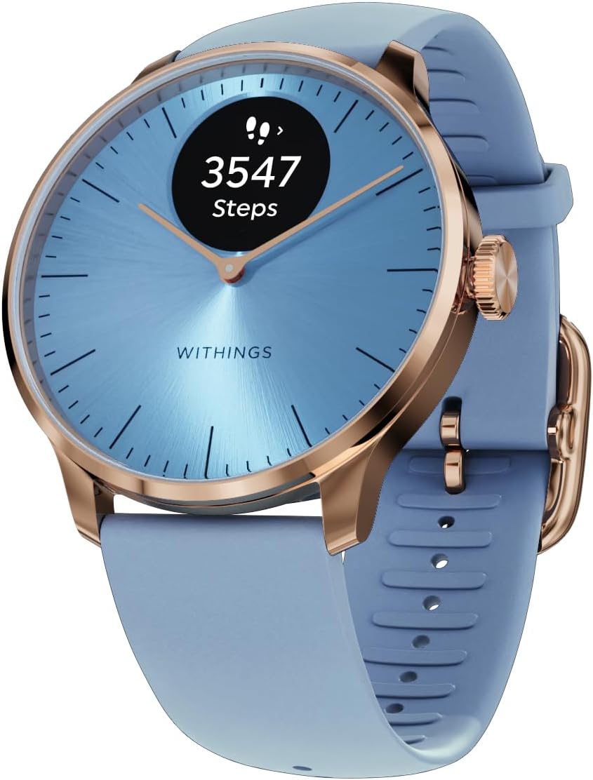 WITHINGS ScanWatch Light - Hybrid Smartwatch, 24/7 Heart Monitoring, Activity Tr...