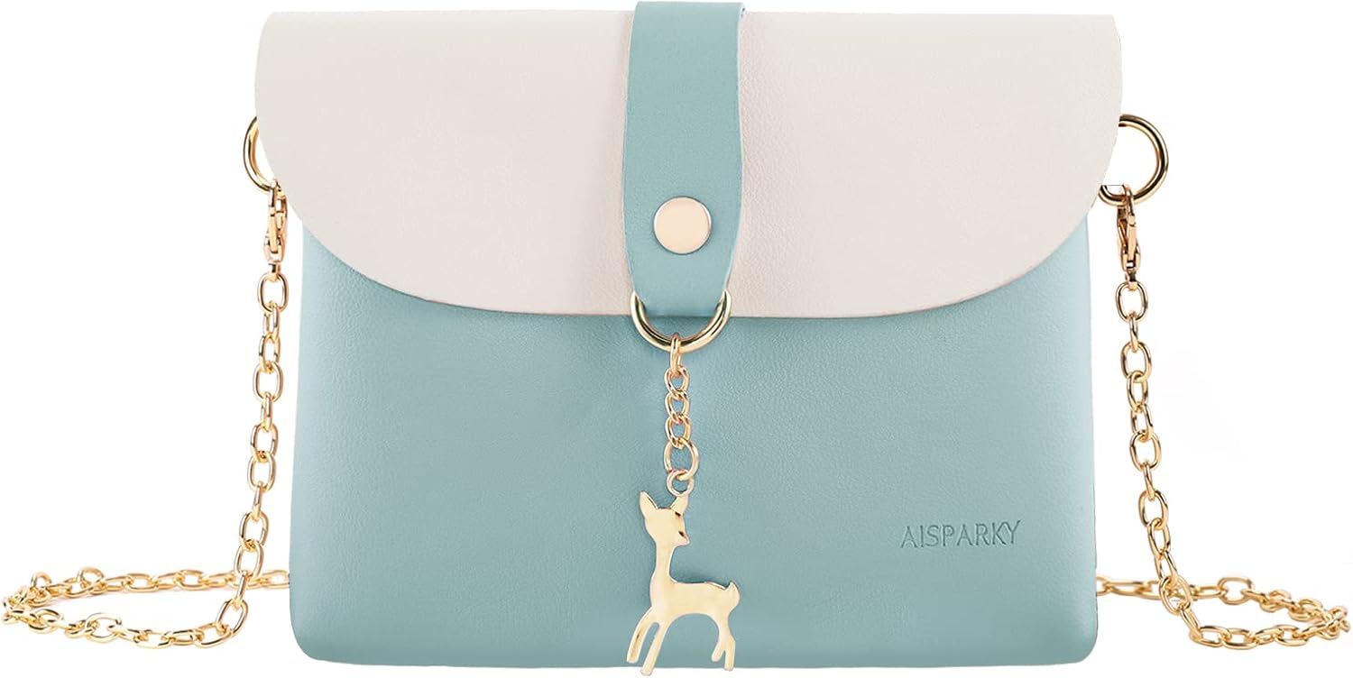 AISPARKY Small Cross Body Bag for Girls PU Leather Shoulder Handbag Cross Body P...