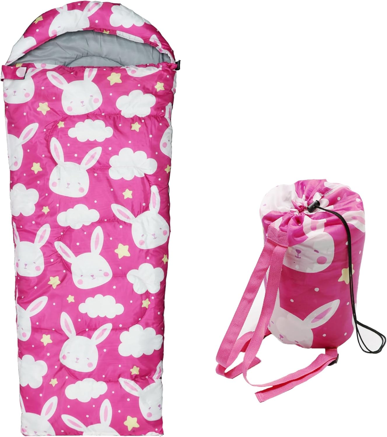 Kids Sleeping Bags - Camping Sleeping Bags with Carry Bag - Compact Sleeping Bag...