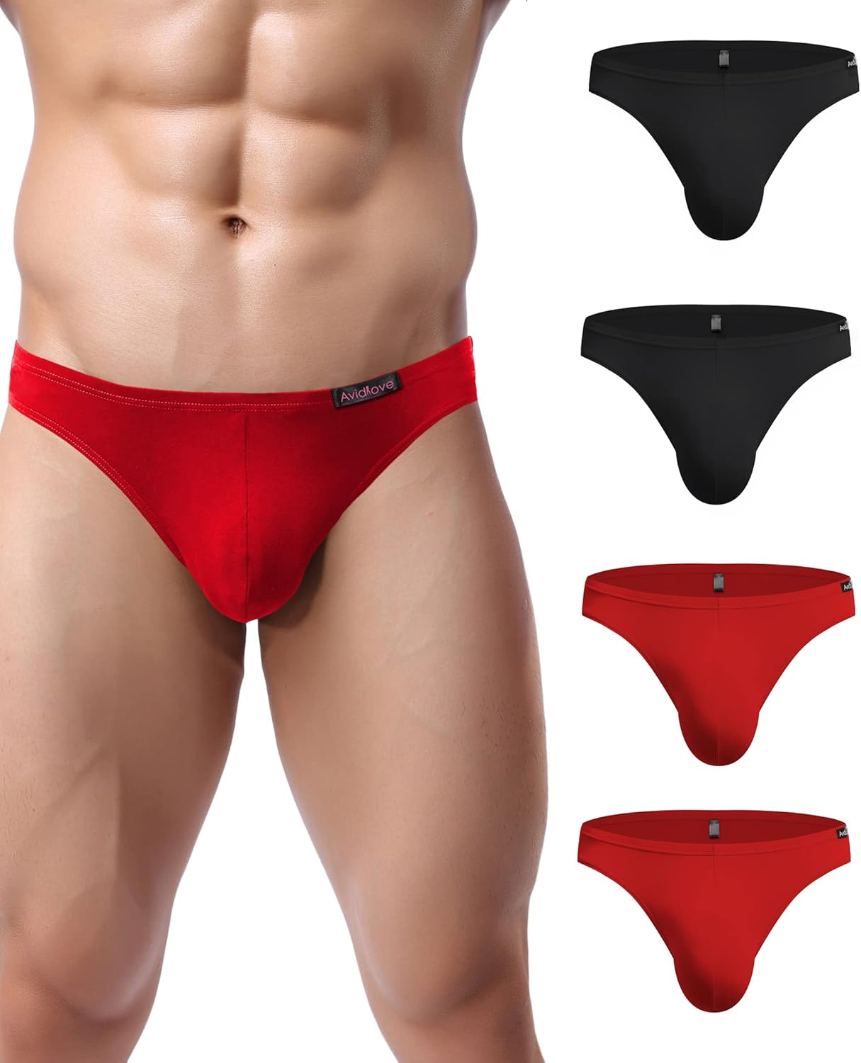 Avidlove Men's Briefs Pack of 4 Micro Modal Underpants Stretch Underwear Men's B...