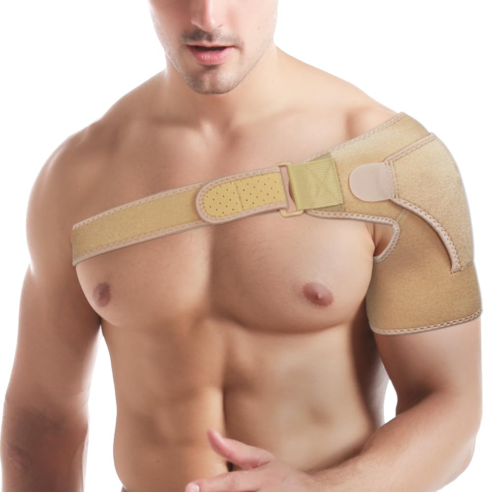 Shoulder Support Brace with Pressure Pad for Men Women, Adjustable Shoulder Brac...