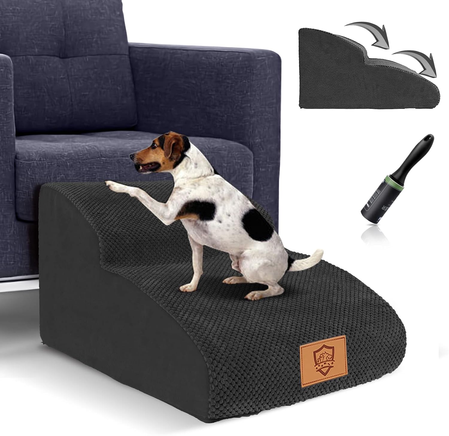 Myiosus Dog Steps, Foam Pet Steps for Sofa & Bed with Waterproof Cover, 2-Steps...