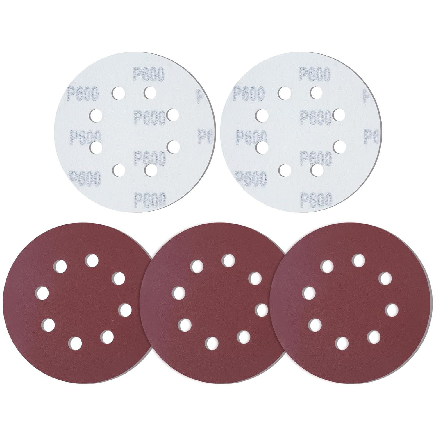 MIDO Professioanl Abrasive 125 mm Sanding Discs 110 PCS Sandpaper 5 Inch 8 Hole...