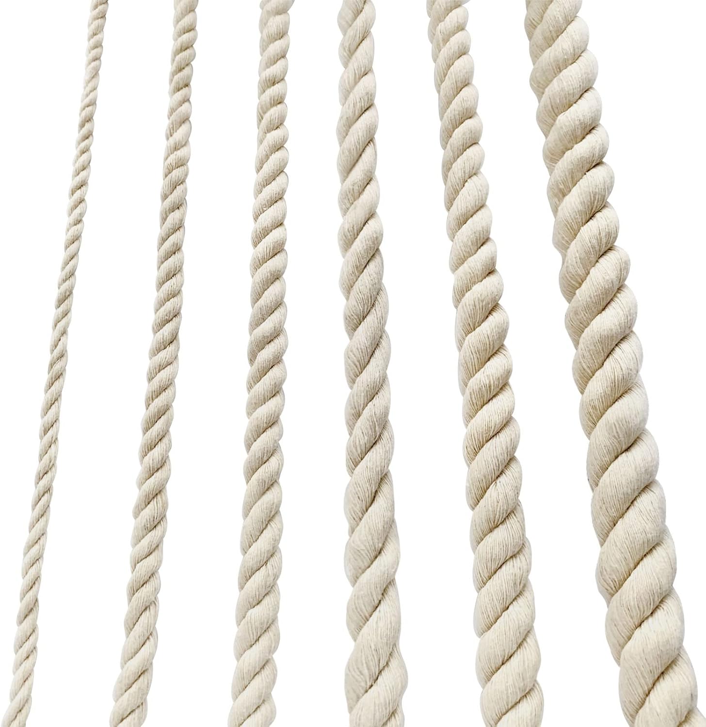 Premium Cotton Rope, High-Quality Thick Rope, Versatile White Rope, Soft Rope fo...