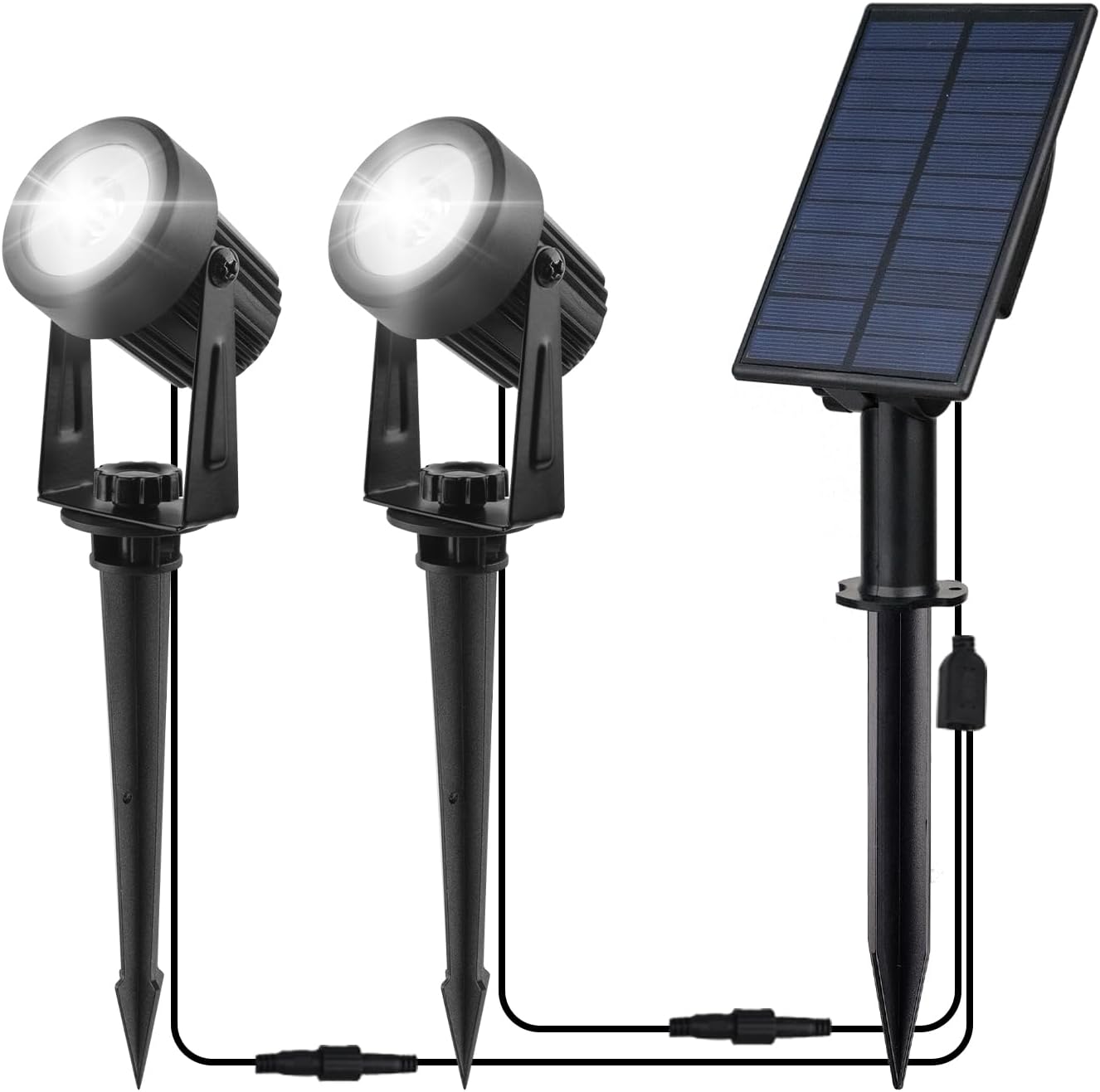 CORESLUX Solar Spot Lights Outdoor Garden 6000K White Light Solar Uplighters Out...