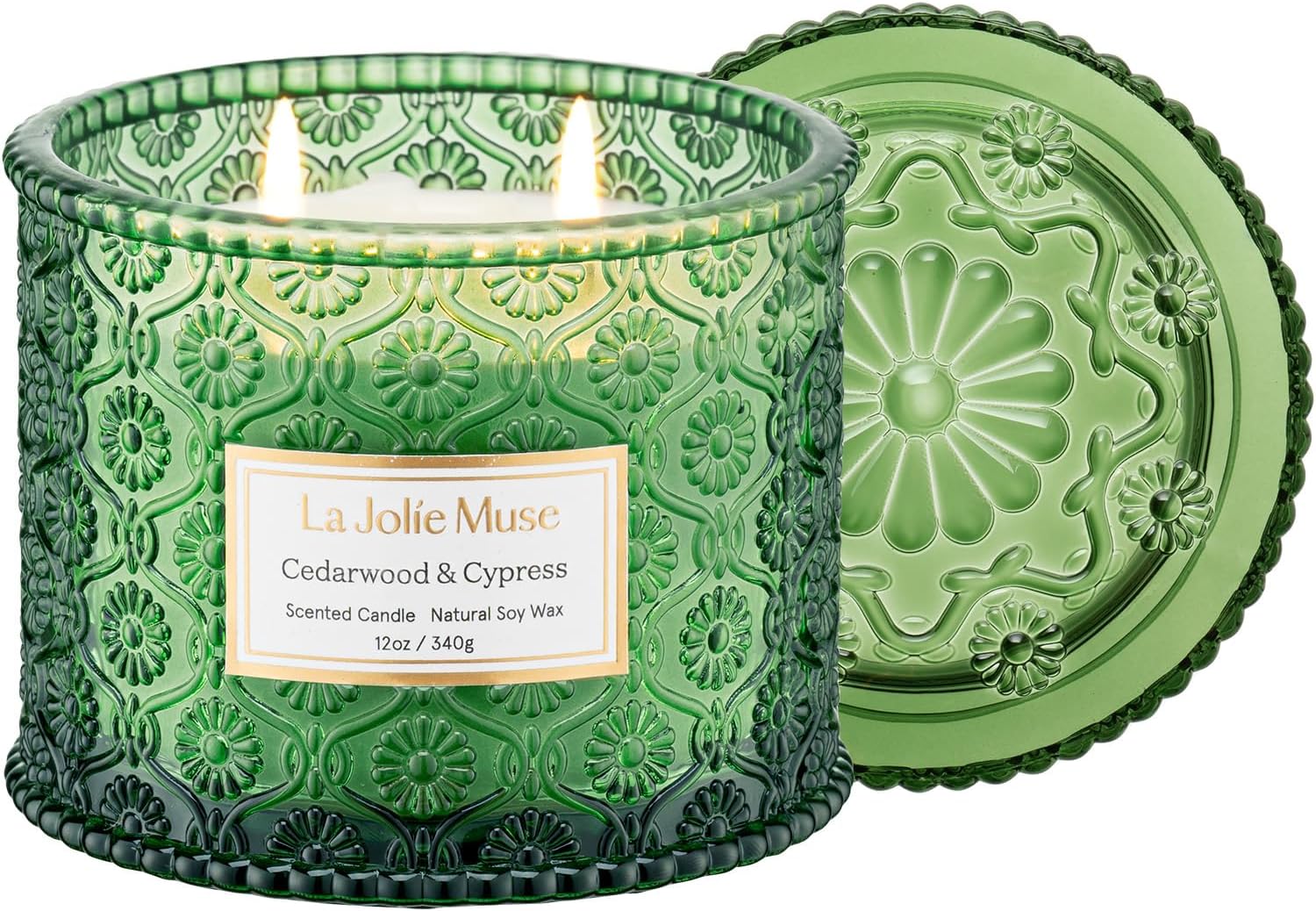 La Jolíe Muse Christmas Candles, Scented Candle Gifts for Women, Green Candles,...