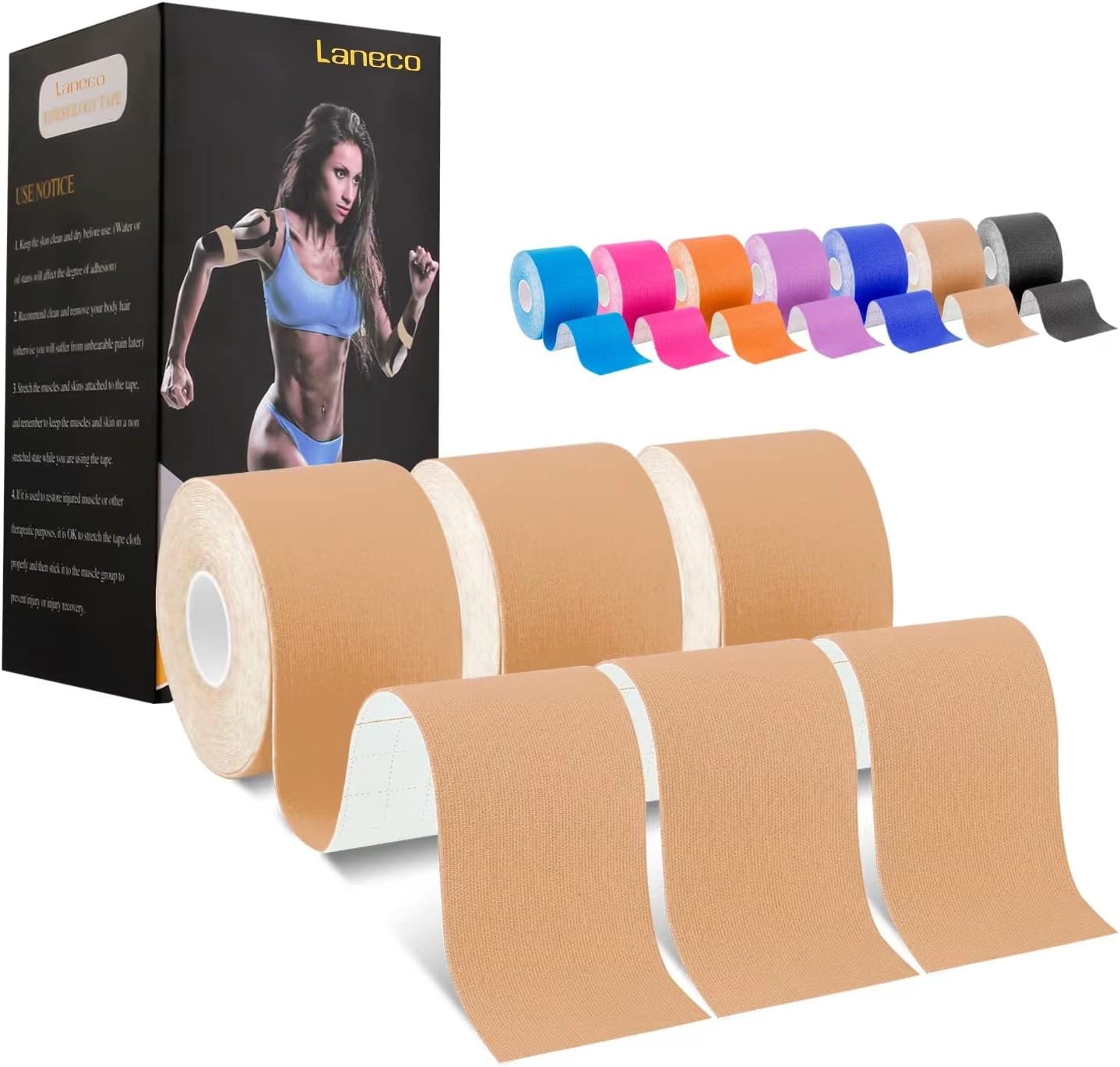 Deilin Kinesiology Tape 19.7ft Uncut Per Roll, Ela...