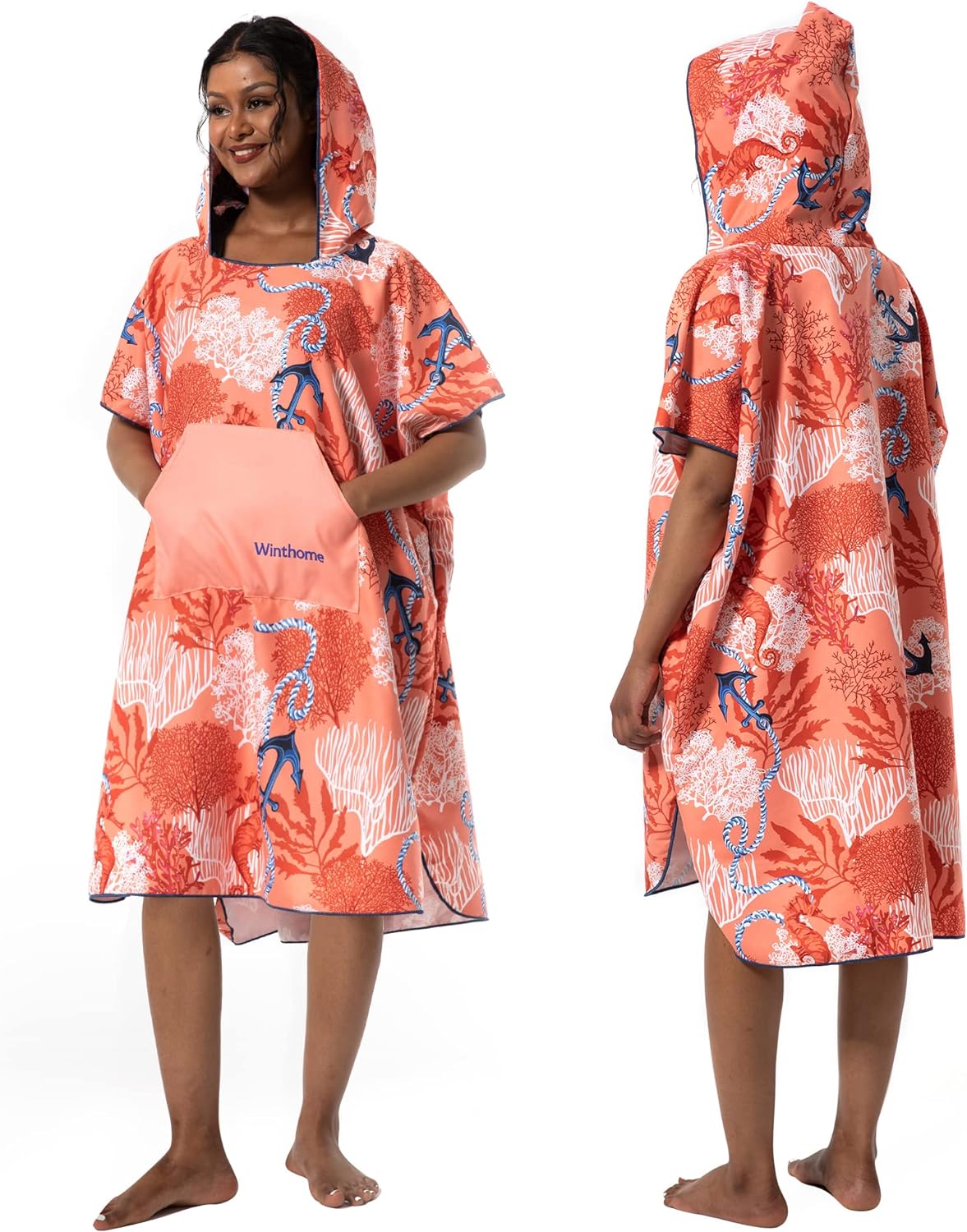Winthome Changing Robe, Microfibre Light Weight Changing Towel with Pocket, Over...