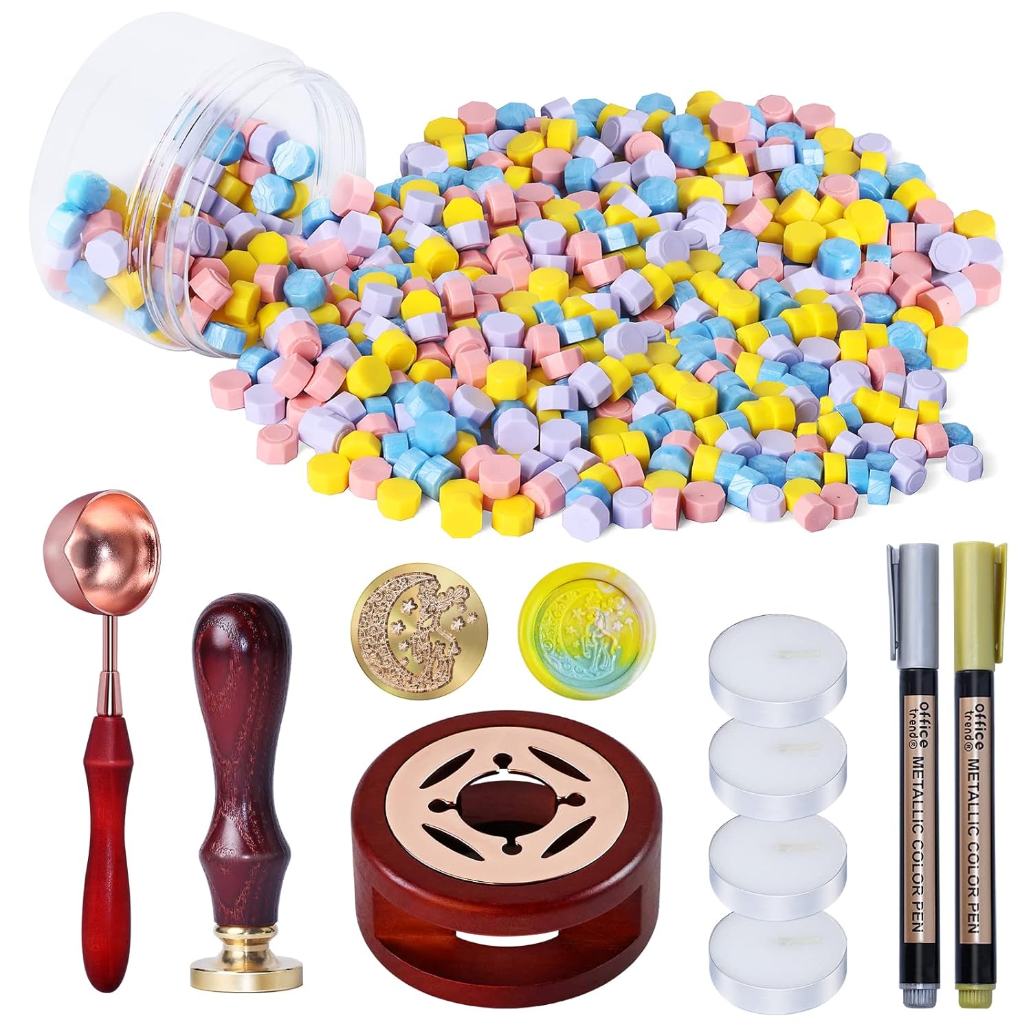 250 PCS Wax Seal Stamp Kit, WEWINK PLUS 240 PCS Se...