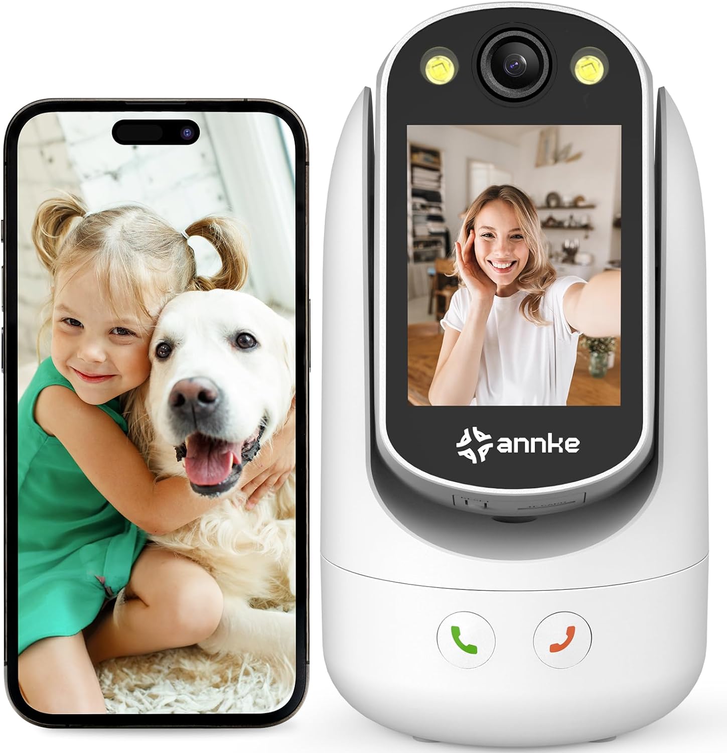 ANNKE Indoor Security Camera, Two-Way Video Pet Camera for Home, 1080P UHD WiFi...