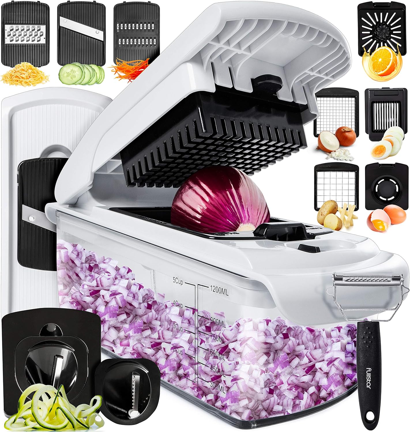 Vegetable Chopper Vegetable Cutter Mandoline Vegetable Slicer - Veggie Onion Sal...