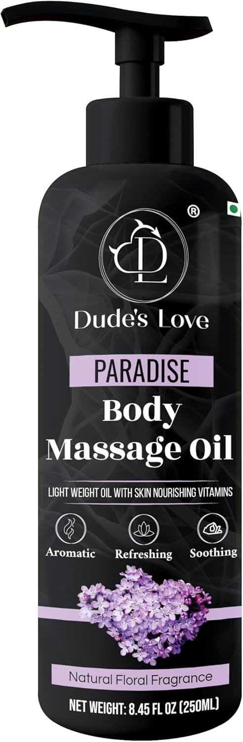 Dude's Love - Lavender Floral Edible Body Massage Oil - Relaxing, Calming & No S...