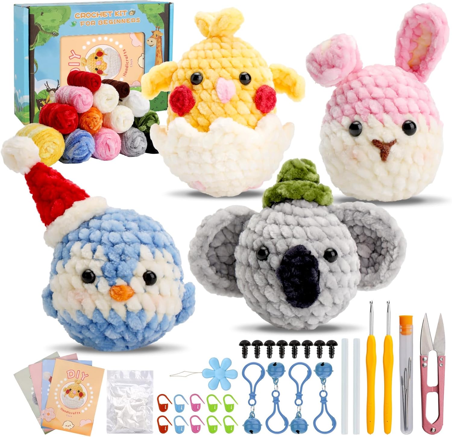 LORDISE Beginners Crochet Kit, Crochet Kit for Beginners Adults and Kids, Comple...