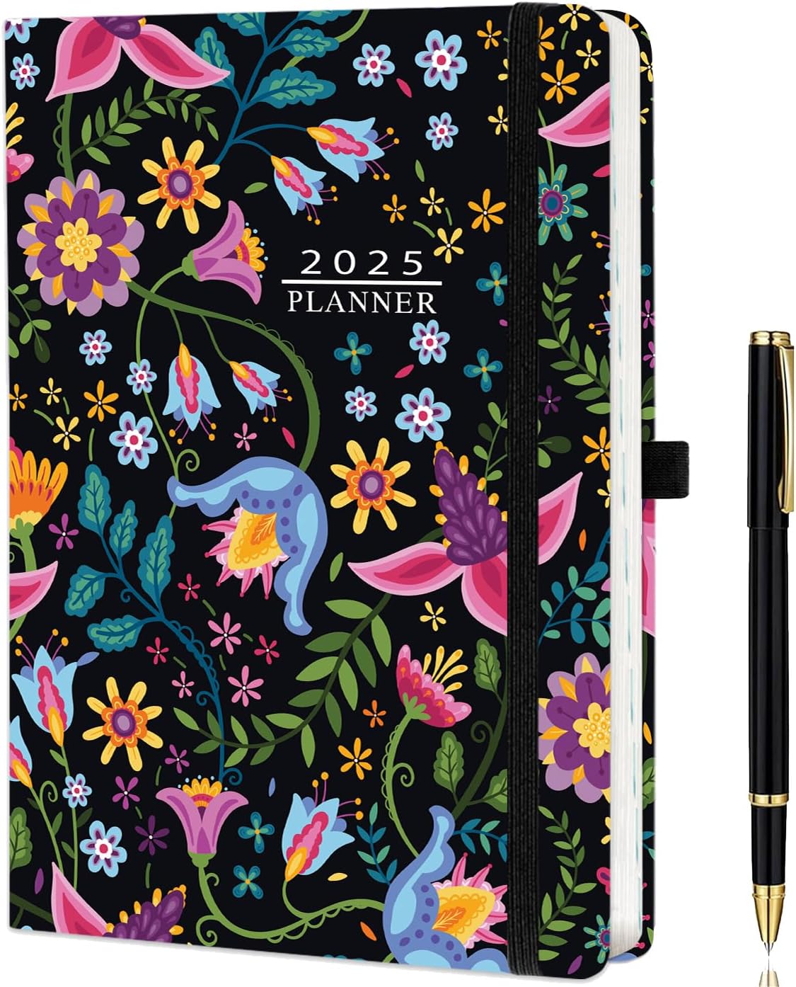 2025 A4 Diary - Day-to-Page Planner, Jan-Dec | Monthly Views, Pen Set, Tab Divid...