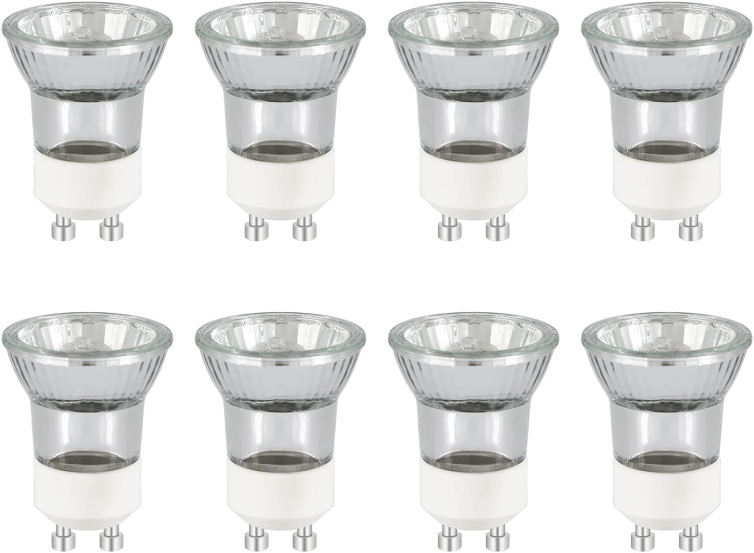 8 Pack Mini GU10 35W Halogen Spotlight Bulb Dimmable, Warm White 2800K, MR11 Hal...