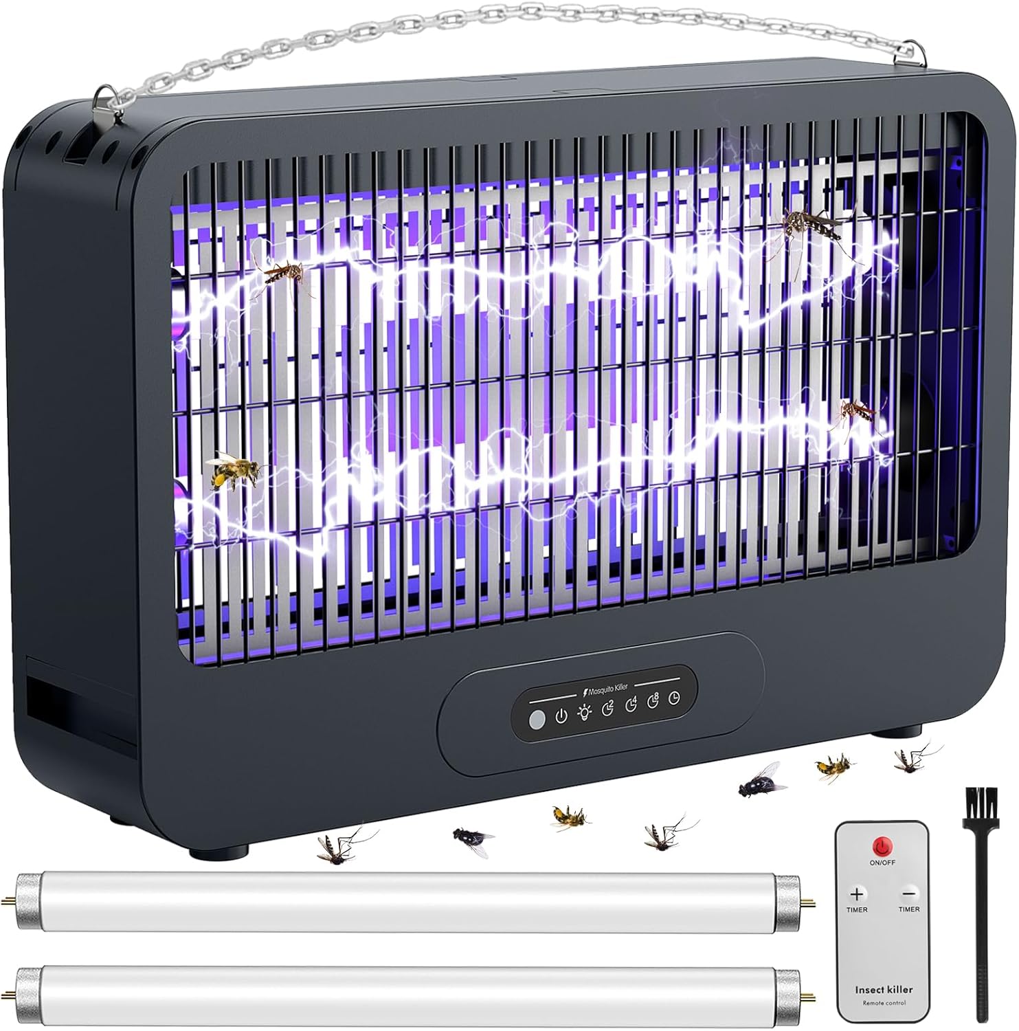 Fly Zapper Indoor and Outdoor,4000V Fly Killer Electric,Double-Sided Grid Bug Za...