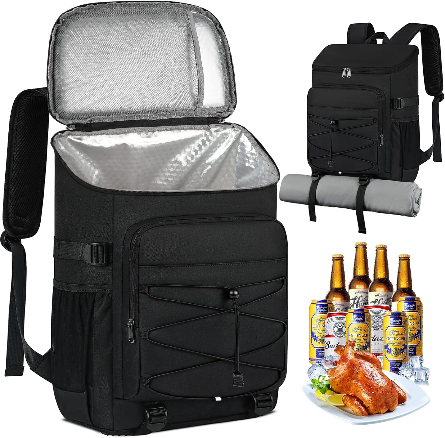 NUBILY Cooler Backpack 30L Picnic Backpack Waterproof Leakproof Large Insulated...