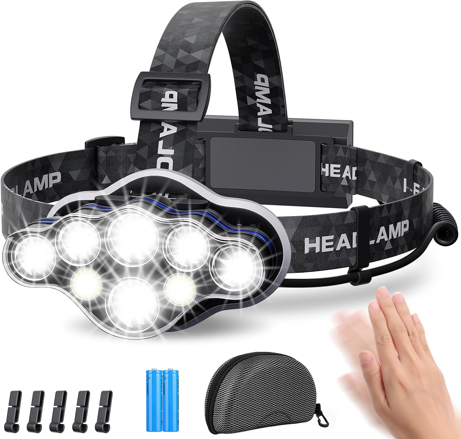 MLIAIMCE Head Torch,Rechargeable Headlamp Super Br...