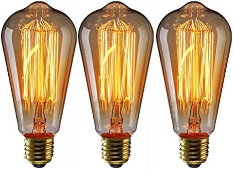 Edison Light Bulb E27 Filament Vintage Incandescent Light Bulb 40W ST64 Retro Li...