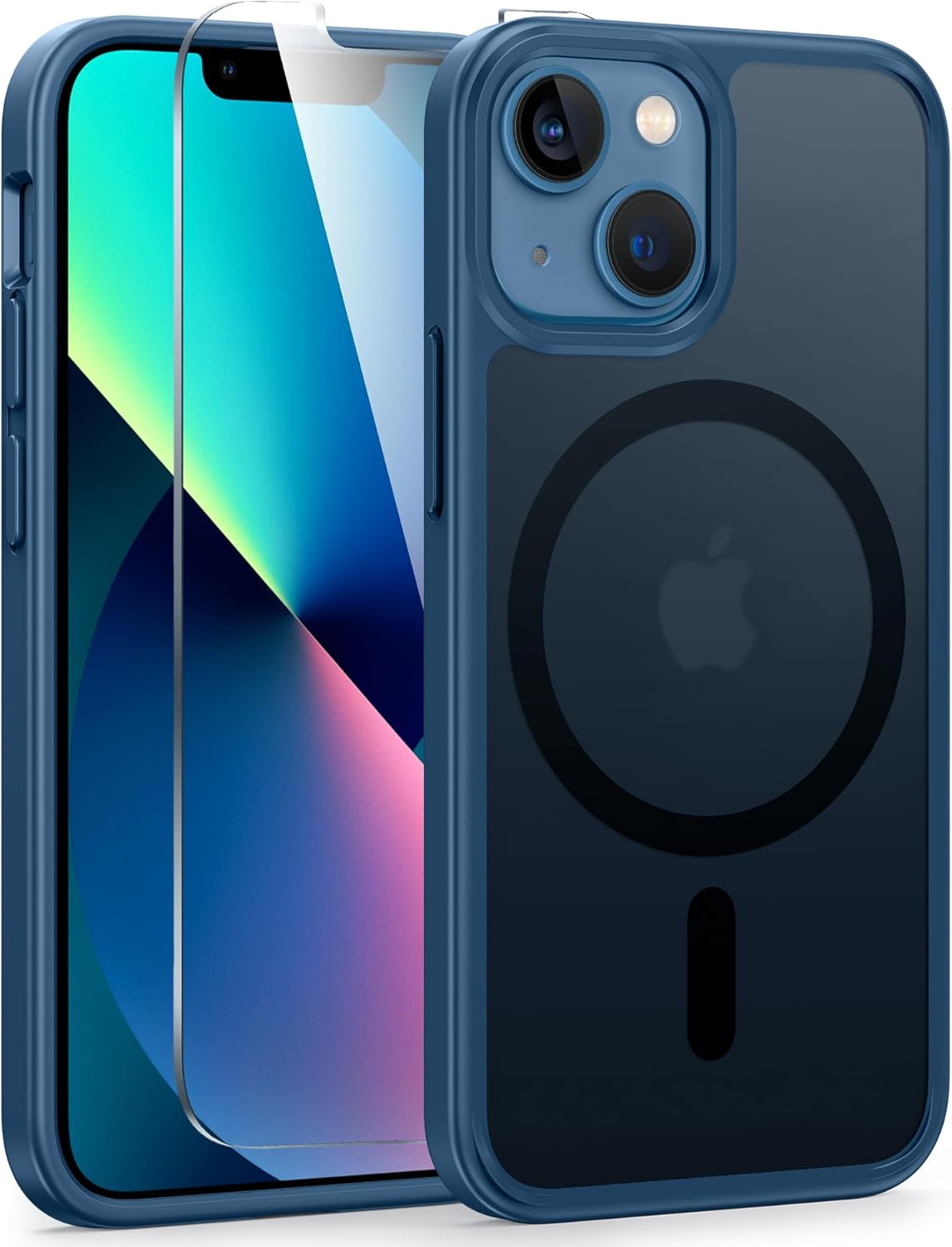 FNTCASE for iPhone 13 Mini Case: iPhone 12 Mini Magnetic Translucent Matte Milit...