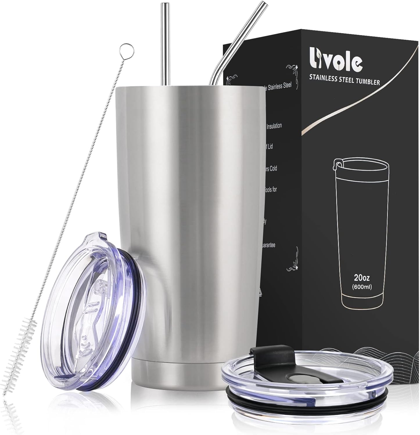 Livole 20OZ Travel Tumbler, Special Insulated Coffee Cup with Double Walled Tech...