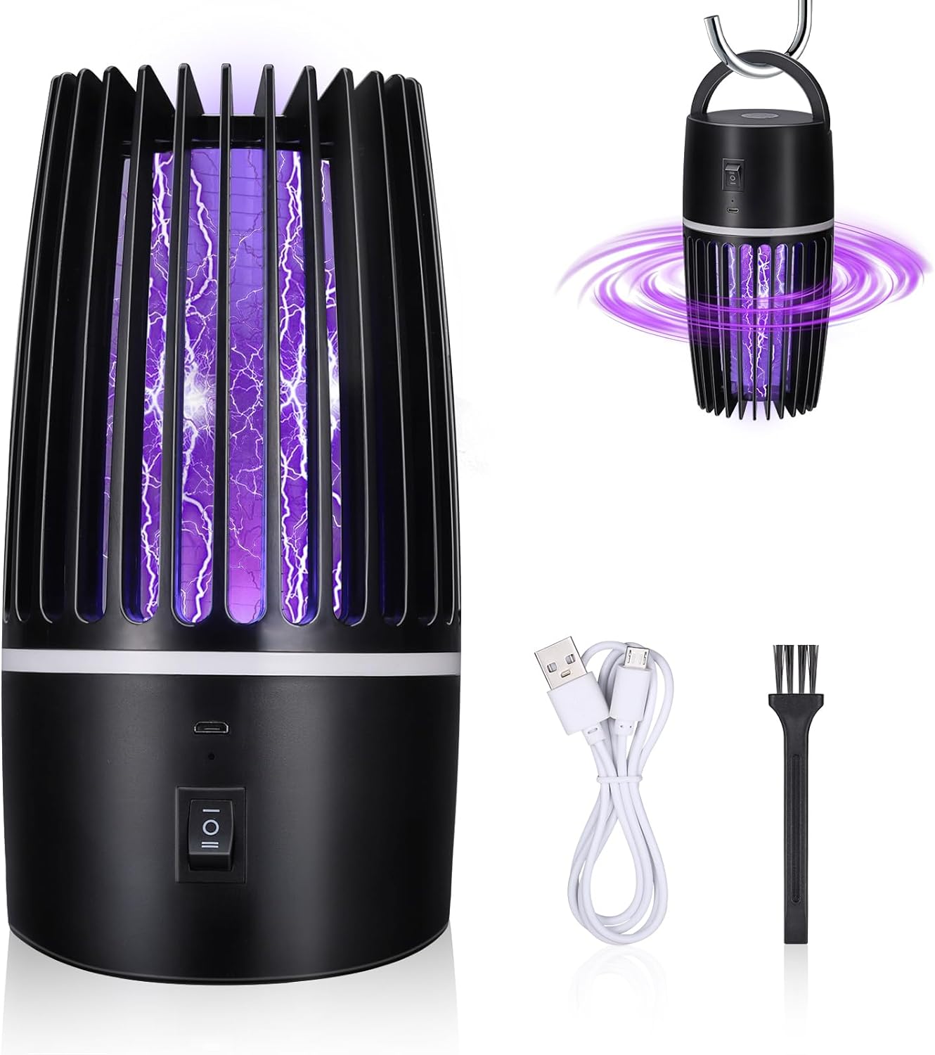 Wrischan 2 in 1 Mosquito Killer Lamp, 4000mAh UV Mosquito Zapper, 360° Bug Zappe...