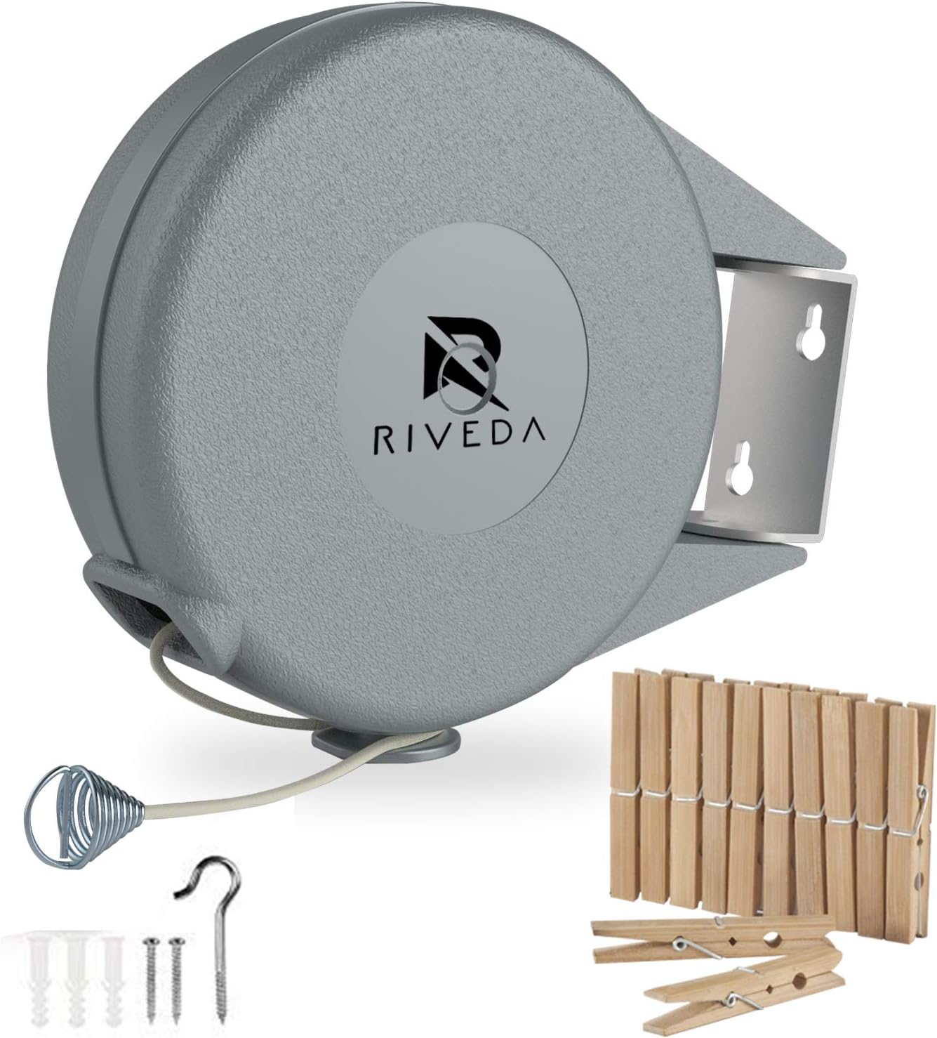 Retractable Clothesline - Portable Heavy Duty Indoor and Outdoor Retractable Was...
