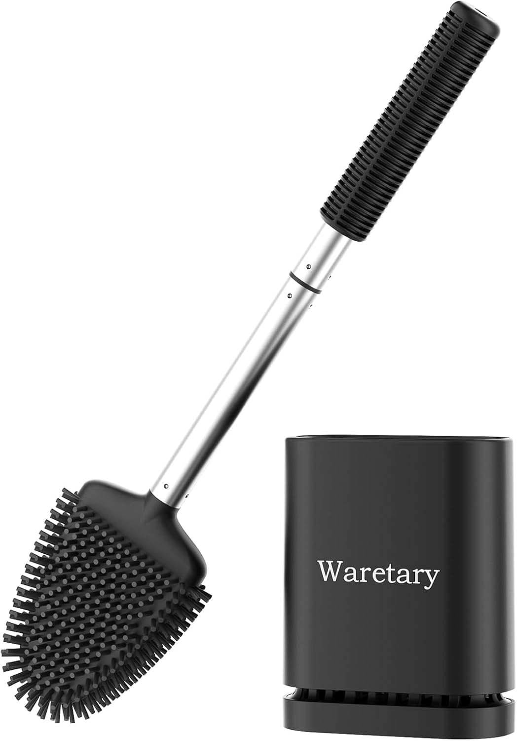 Waretary Silicone Toilet Brush and Holder, Toilet Cleaning Brush with Non-Slip S...