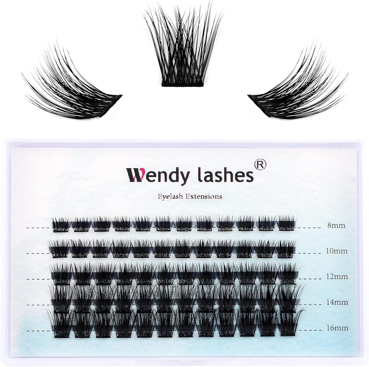 Individual Lashes D Curl Cluster Lashes 0.07mm 8-16mm DIY Lash Extensions Wide S...
