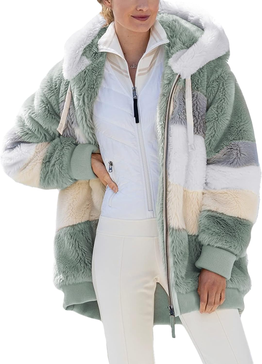 Dokotoo Fleece Coat, Special Womens Fuzzy Fleece Cardigan Jacket, Innovative Ope...