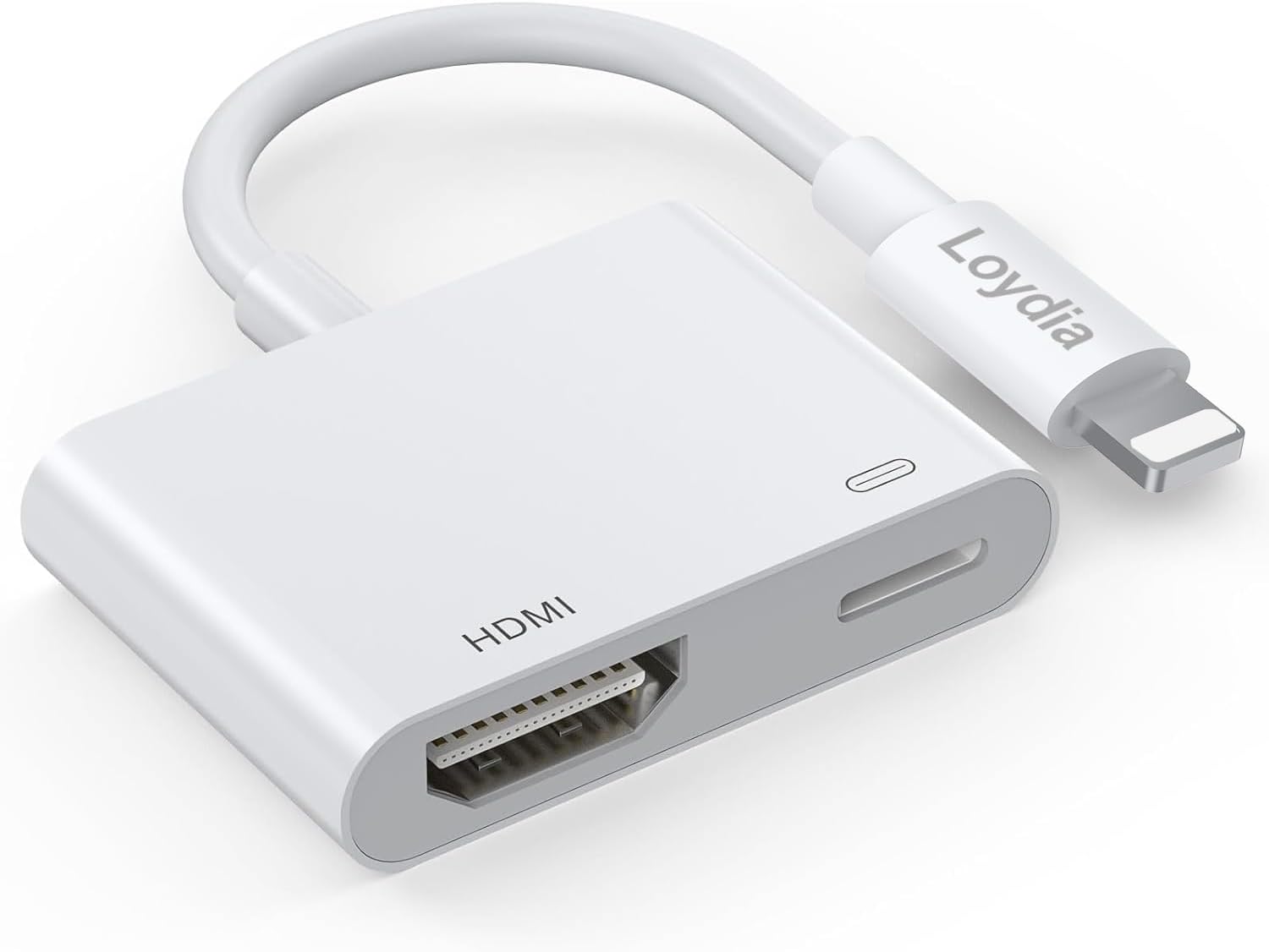 Loydia HDMI Adapter for iPhone and iPad to TV, 1080P Digital AV Adapter with Cha...