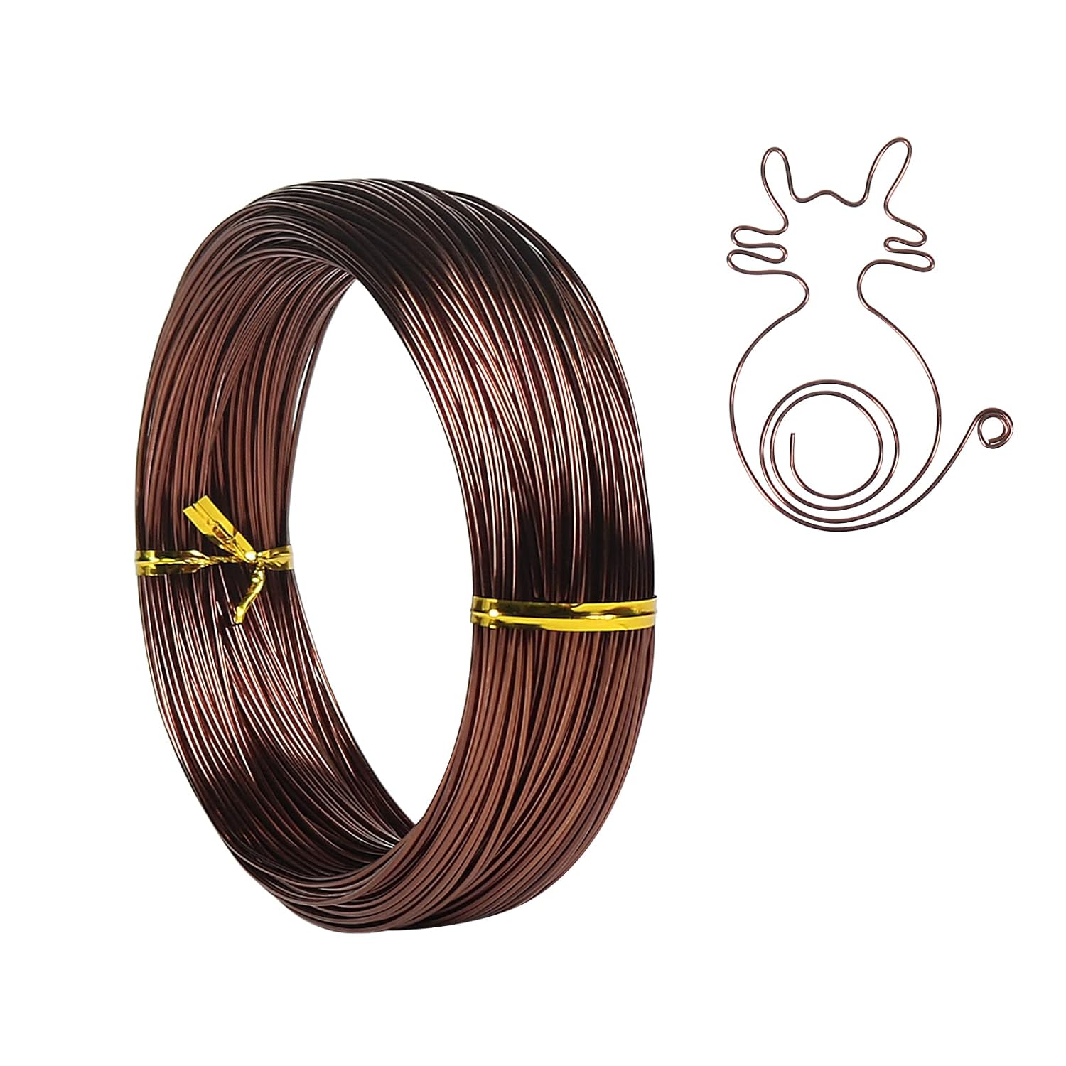 18 Gauge 1mm Aluminum Craft Wire, 165 Feet Bendable Metal Wire for Bonsai Traini...