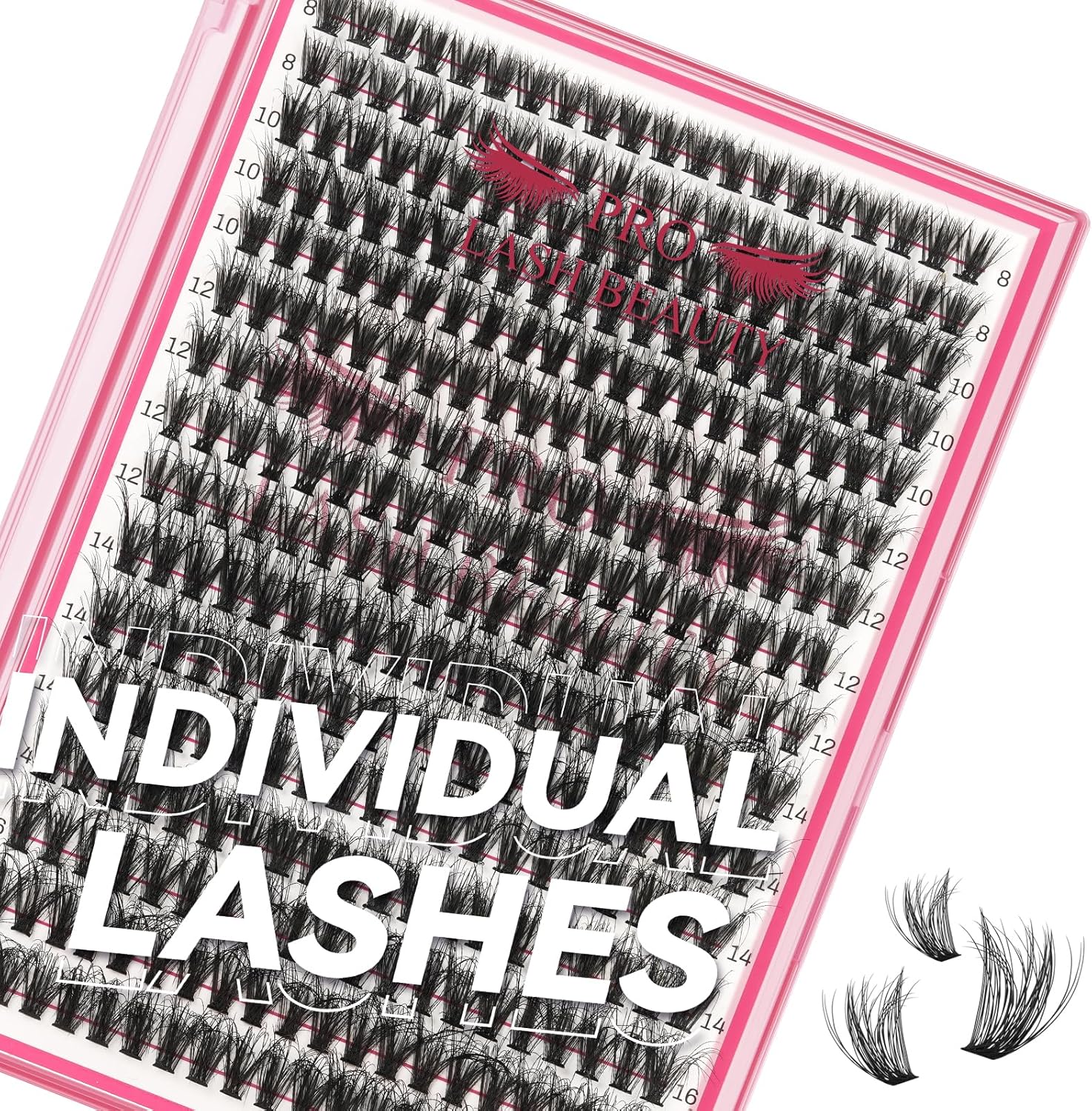 320 Pcs Individual Lashes, Special 40D Mixed 3D Ef...