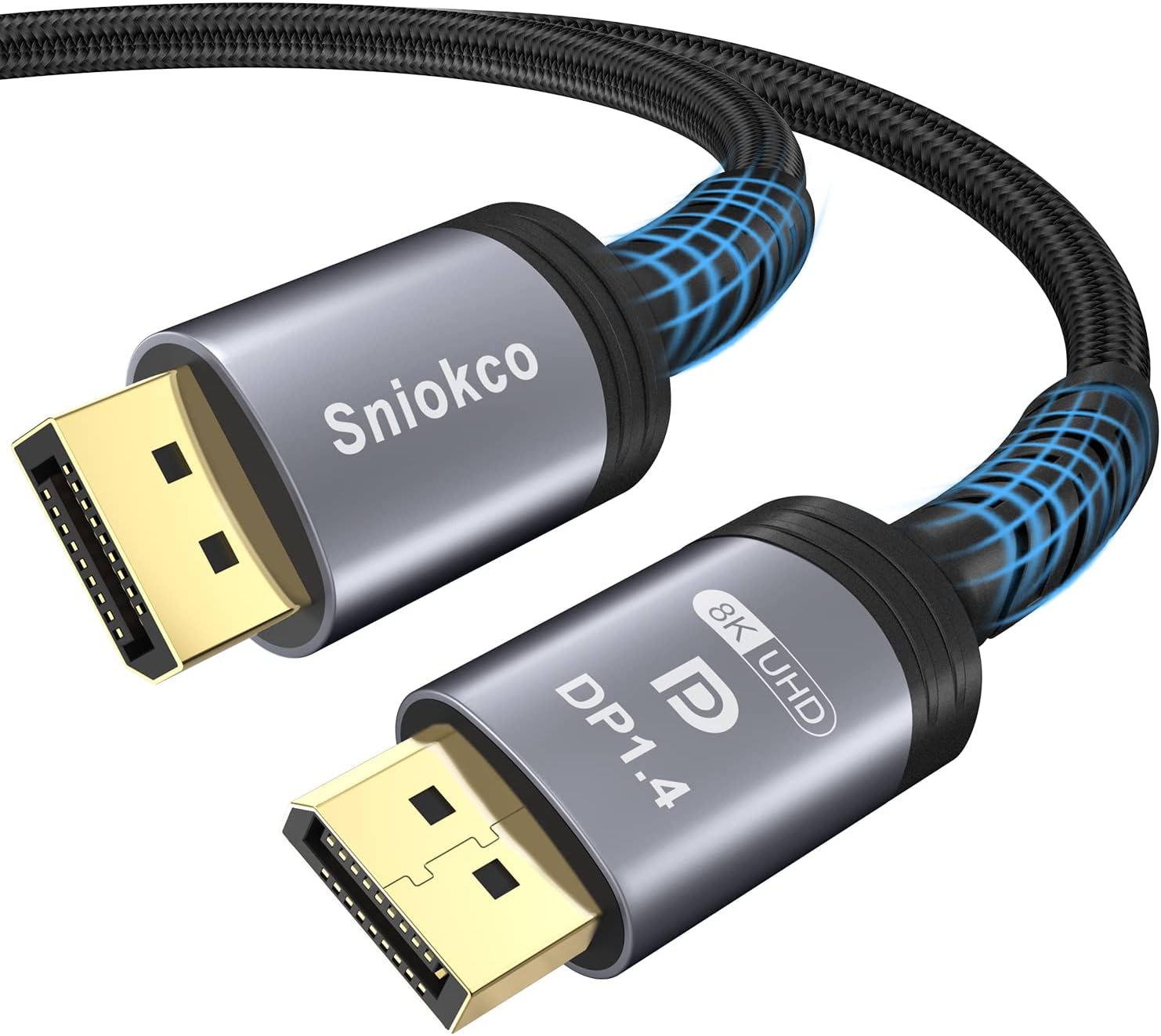 Sniokco VESA Certified 8K DisplayPort Cable 1.4, 8K DP Cable 2M (8K@60Hz, 4K@144...