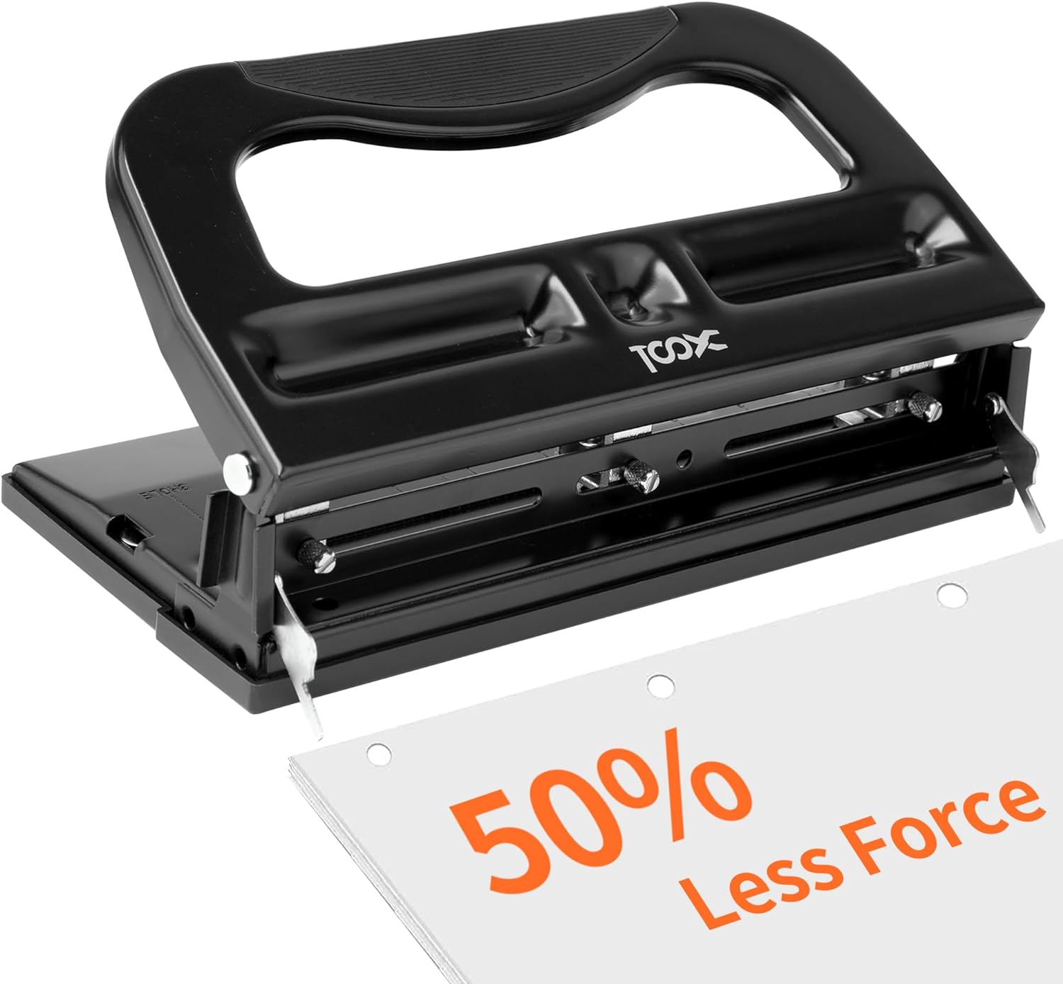 XOOL 3 Hole Punch, Desktop Hole Puncher 2-3 Holes adjustable 40 Sheet Punch Capa...