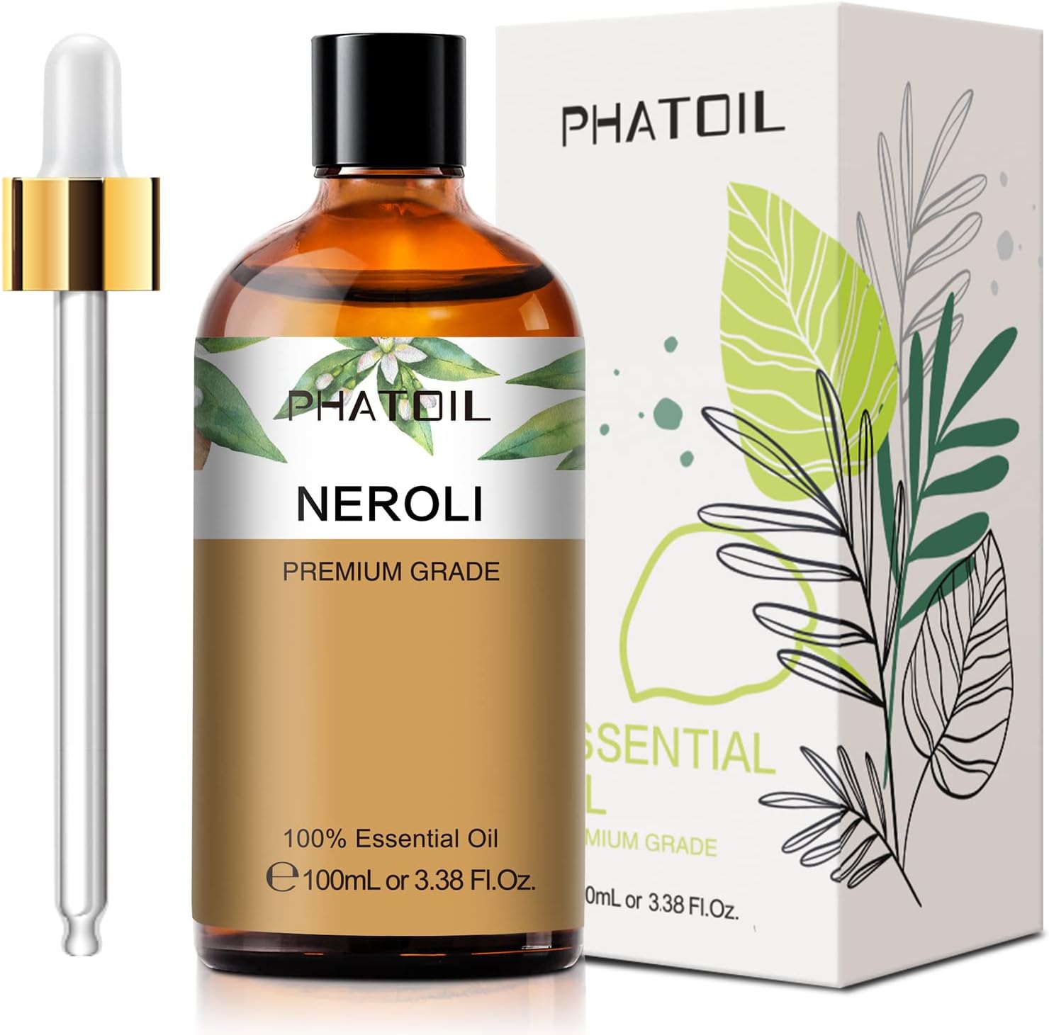 PHATOIL Neroli Essential Oil 100ML, Pure Premium Grade Neroli Essential Oils for...