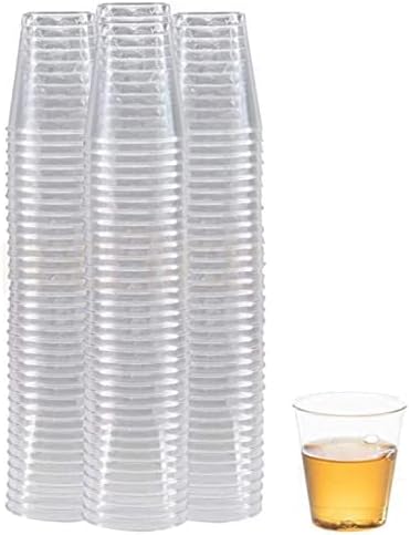 TIJAR® Shot Glasses, Pack of 100, 50ml Plastic Shot and Desert Glass, Strong Dur...